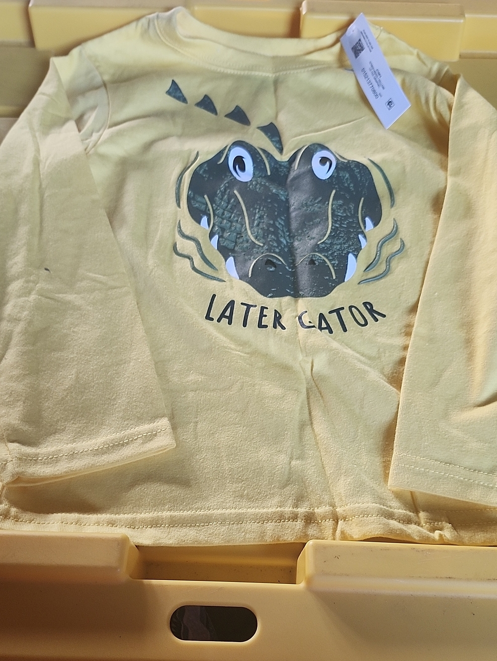 Garanimals Yellow 'Later Gator' Long-Sleeve Tee